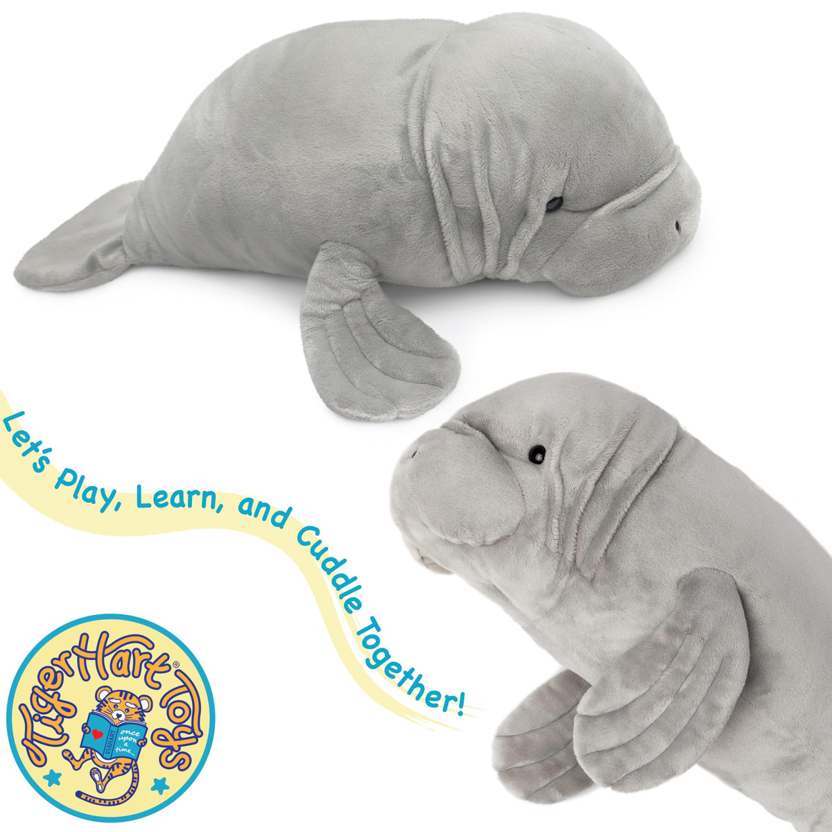 TigerHart Morgan Manatee plush with story card encourages imaginative play