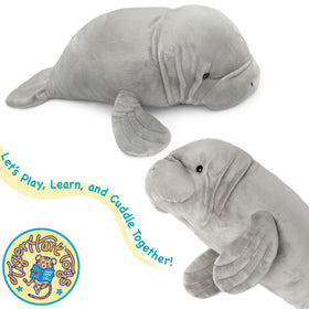 TigerHart Morgan Manatee plush with story card encourages imaginative play
