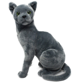 TigerHart Rae Russian Blue Cat plush in 12-inch size for cuddly play