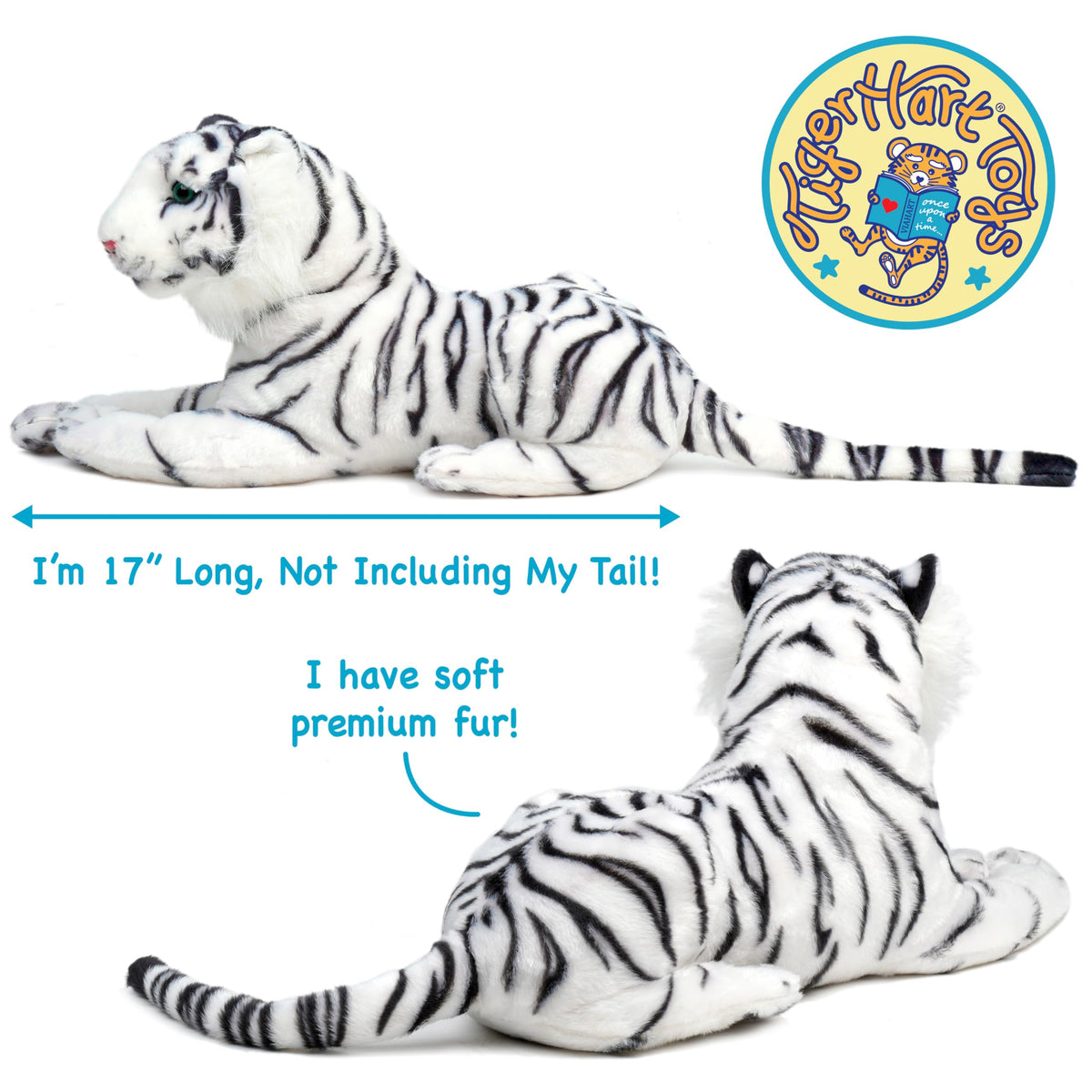 TigerHart Saphed fur pattern detail reveals a unique stripe design for display.