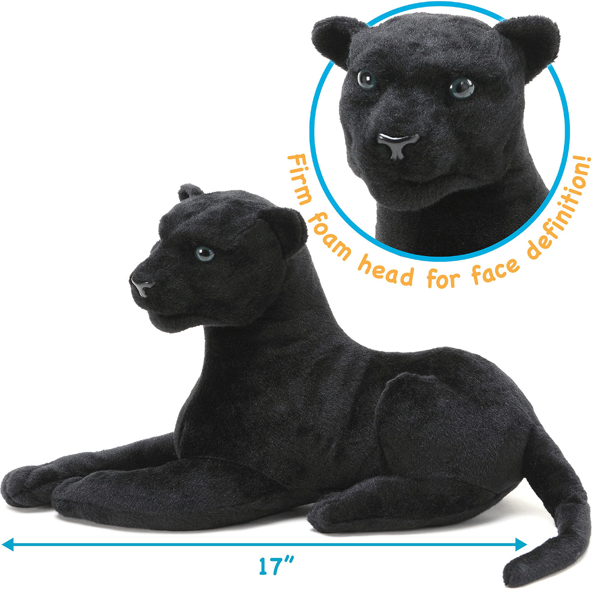 TigerHart Sid the Panther plush full-body pose ideal for bedtime companionship