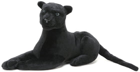 TigerHart Sid the Panther plush head close-up shows soft fabric for cozy hugs