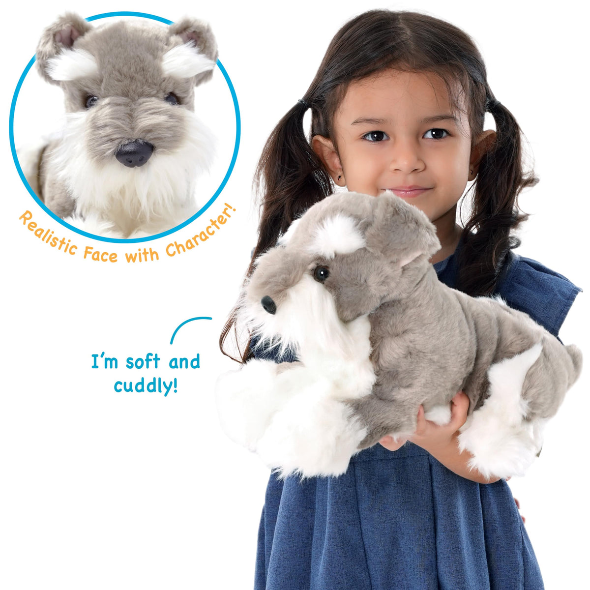 TigerHart Siegfried plush side view for imaginative farm play.