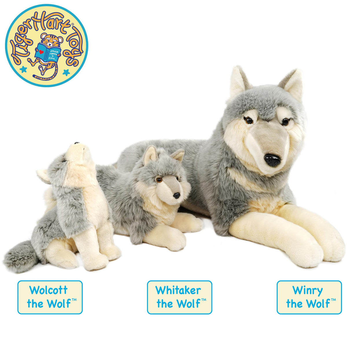 Whitaker Wolf plush comes with its own story to spark imagination.