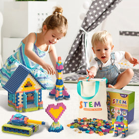 Kids building with Tigerhu blocks boosts hand-eye coordination and focus.