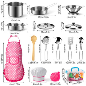 Tigerhu vibrant set adds color and realism to kids' pretend kitchen.