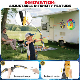 TIGTECGAME dual-target archery set for versatile indoor or outdoor practice.