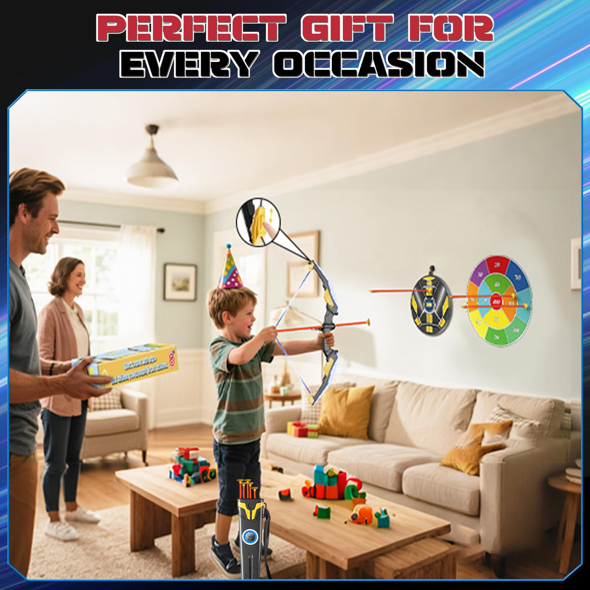 TIGTECGAME soft suction cup arrows with safe tips for safe fun.