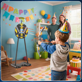 TIGTECGAME standing target with spring flag tracks scores clearly.