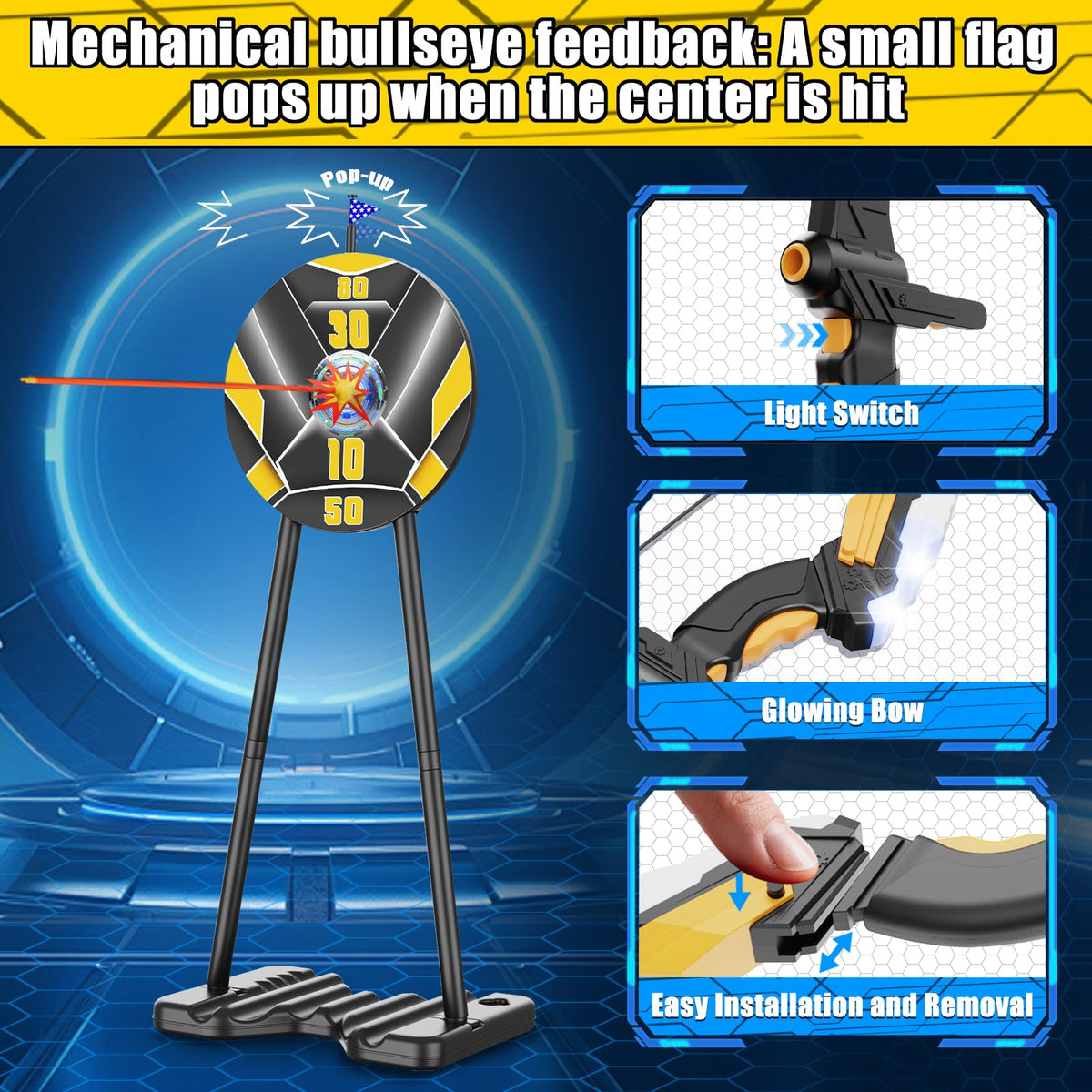 TIGTECGAME two quivers keep arrows organized for quick reloads.