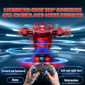 TIKAFONY Spider Transform RC Car 2.4GHz remote supports smooth multi-car play.
