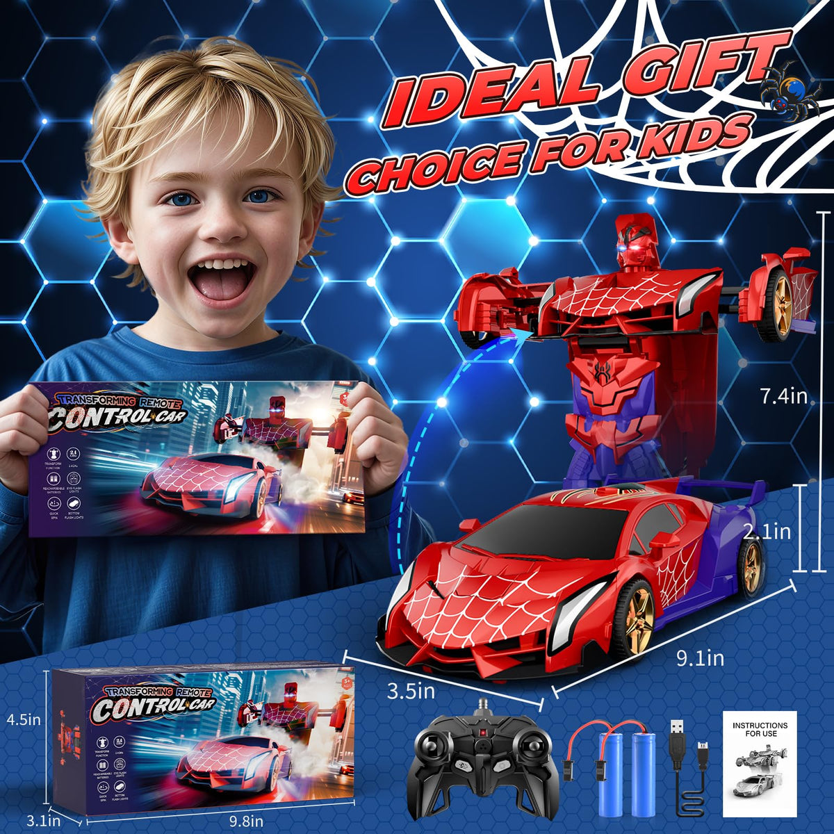 TIKAFONY Spider Transform RC Car makes a fun birthday gift.