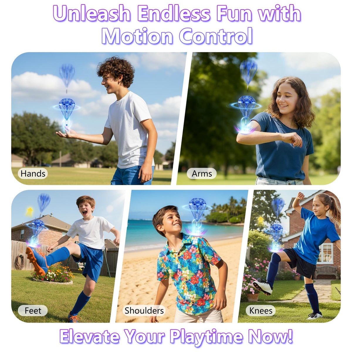 Tikduck hand-control blue ball shows dynamic play and improved coordination.
