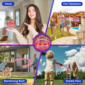 Tikduck hand-controlled drone throw demonstrates responsive control for outdoor play.