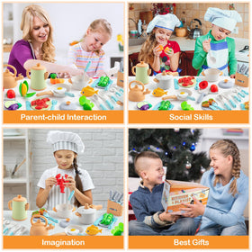 TIKJOYFUL knife and cutting board invite safe pretend slicing and motor skills