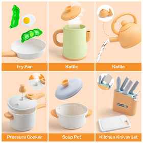 TIKJOYFUL pretend-food assortment enhances storytelling and social play in the kitchen