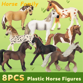 TikOnsYol five-inch horse figures with realistic poses and textures