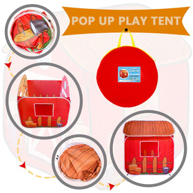 TikOnsYol farm-theme play tent with rich decorative elements