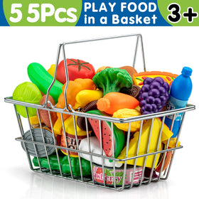 TikOnsYol kids learning through play with diverse pretend foods