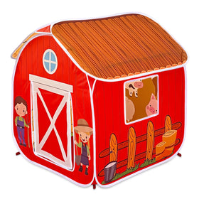 TikOnsYol kids play tent pop-up barn ready for quick indoor or outdoor play