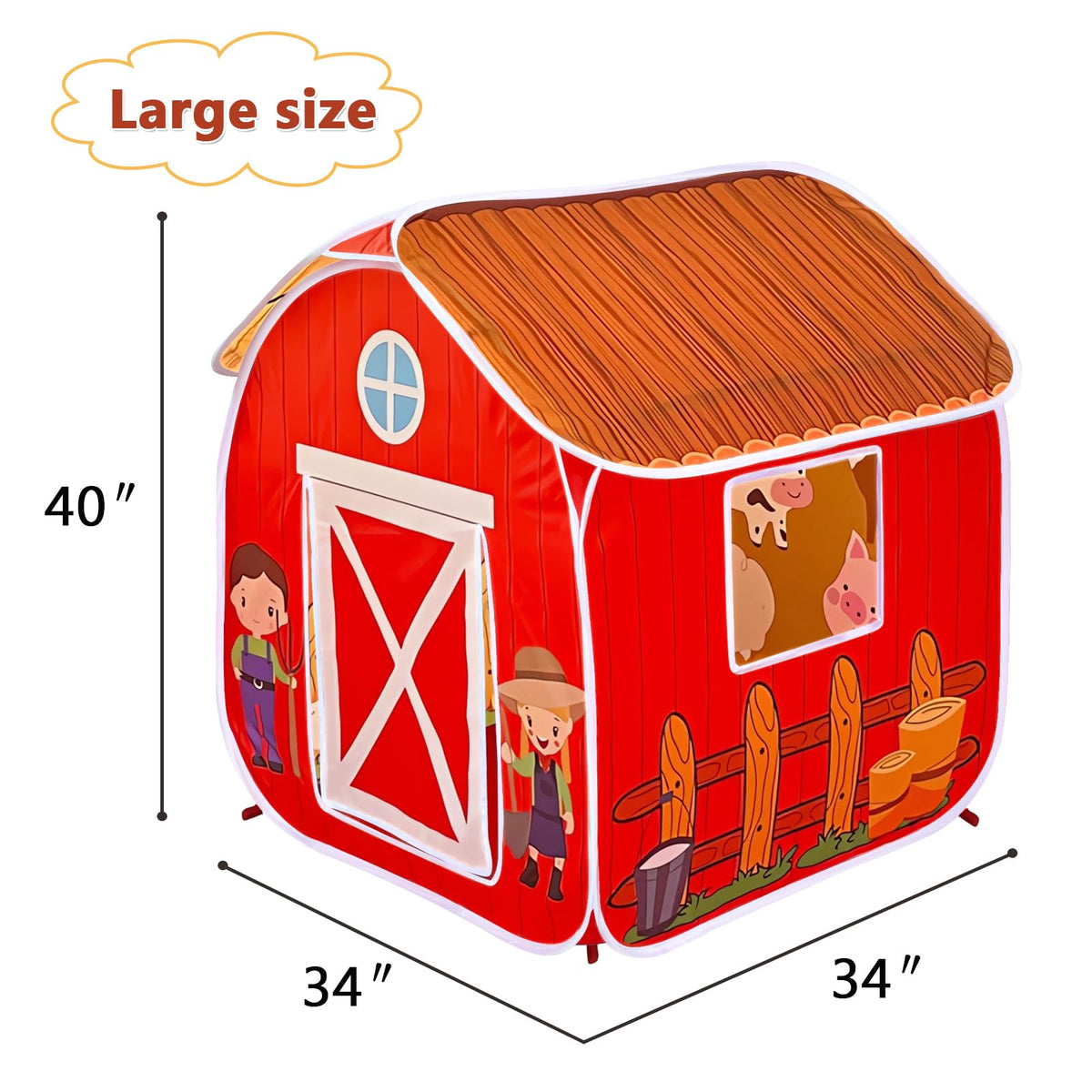 TikOnsYol pop-up barn tent shown for versatile indoor or outdoor use