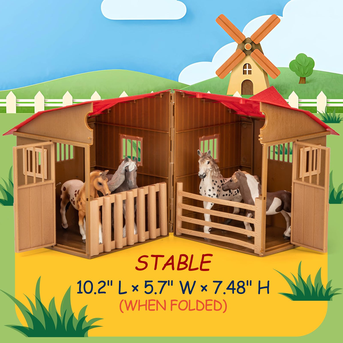 TikOnsYol realistic horse breeds set for creative farm adventures