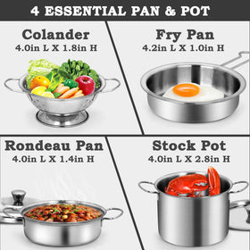 TikOnsYol stock pot 4in x 2-8in aids storage-friendly play.