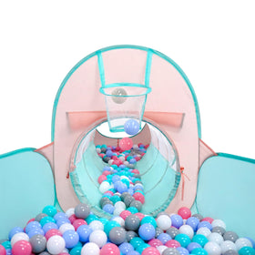 TIKTENT ball pit mesh window enables ventilation during play.
