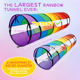 TIKTENT Kids Play Tunnel breathable mesh for safe indoor or outdoor use.