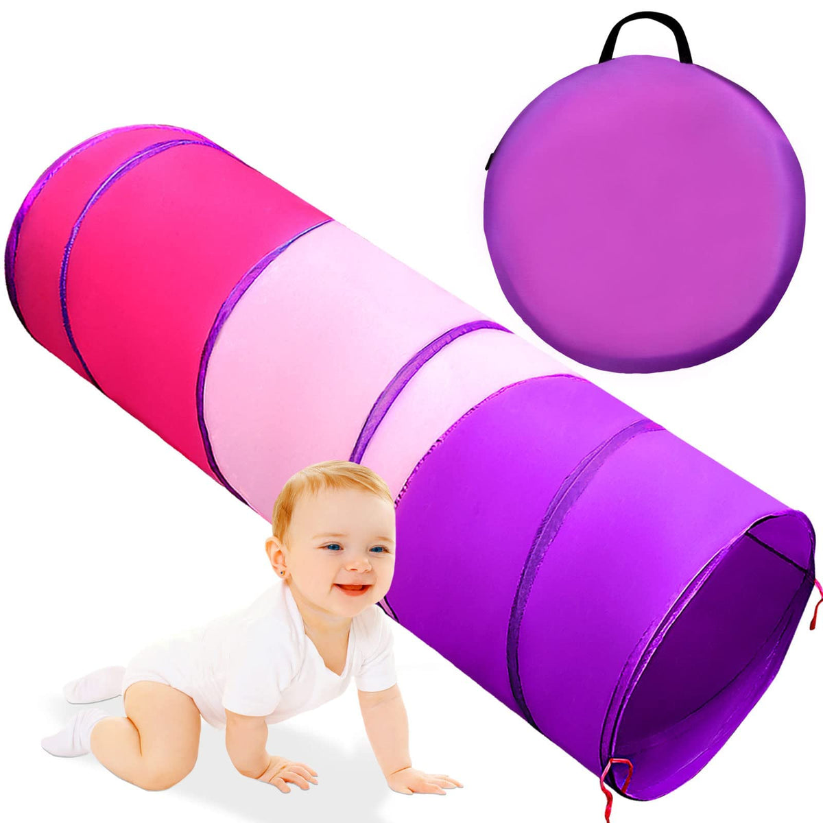 TIKTENT Kids Play Tunnel setup view for quick indoor fun and motor exploration.