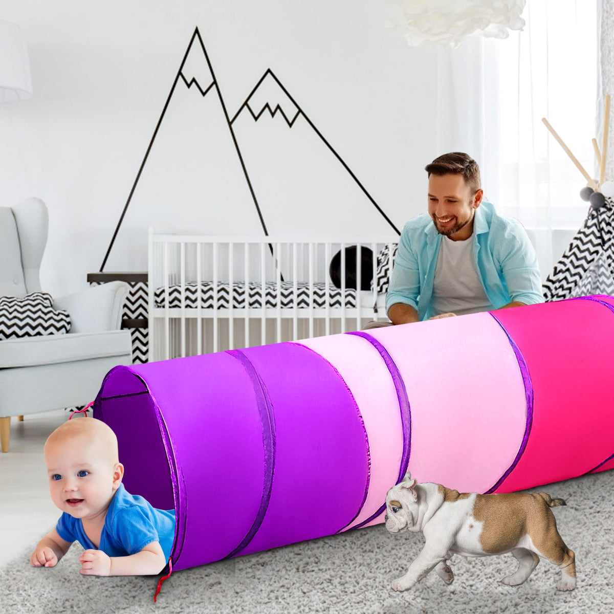 TIKTENT pop-up design demonstrates fast assembly for spontaneous playtime.