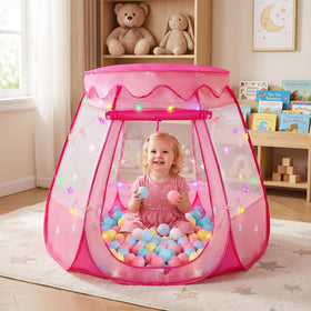 TIKTENT princess tent crawl door with roller curtain for easy access