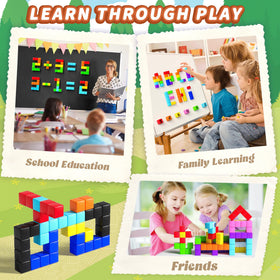 TikTiles blocks used with other brands for larger projects.