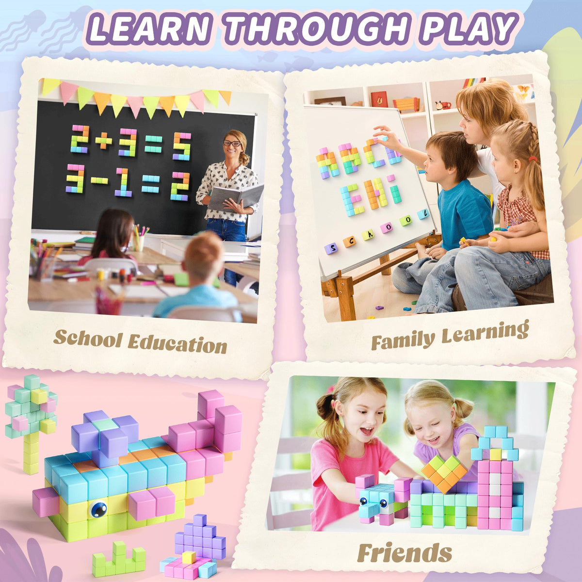 TikTiles screen-free toy fosters focused, collaborative learning.
