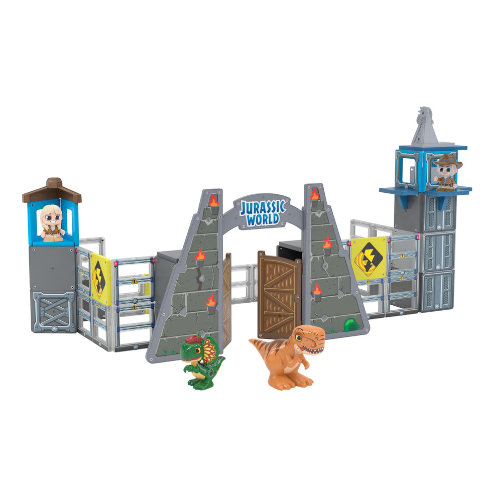 Tile Town Jurassic World Gate Escape tiles for imaginative construction and sensory play.