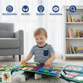 Tilhumt 8-in-1 Busy Book spare Velcro patches for easy replacement.