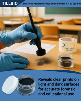 TillBio latent fingerprint kit blower facilitates gentle powder dispersion