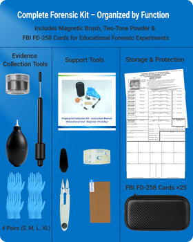 TillBio latent fingerprint kit magnetic brush enables precise dusting