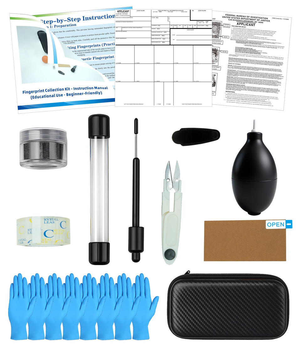 TillBio latent fingerprint kit powder tube offers high-contrast prints for clear results