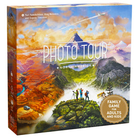Timashov Photo Tour North America game board with landmarks for family learning