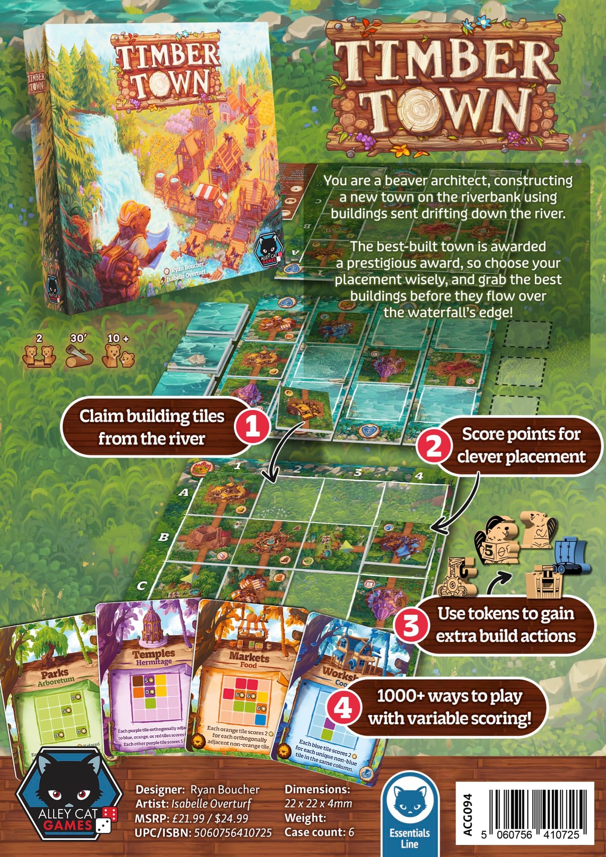 Game components arranged for a compact 2-player setup and quick sessions