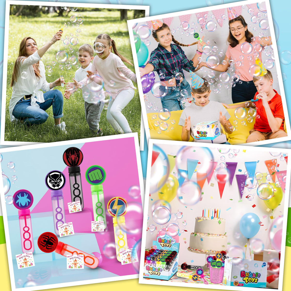 Time4Relax five-and-a-half-inch bubble wands are compact and portable for bubbles anytime.
