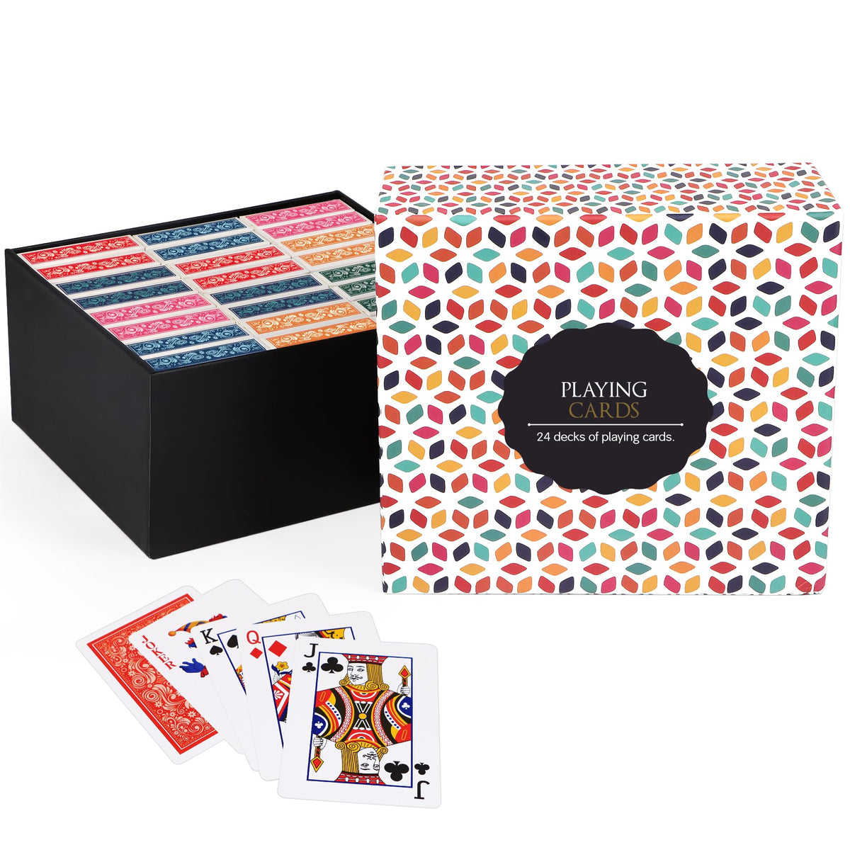 Timenued color-variety backs distinguish decks for varied game nights.