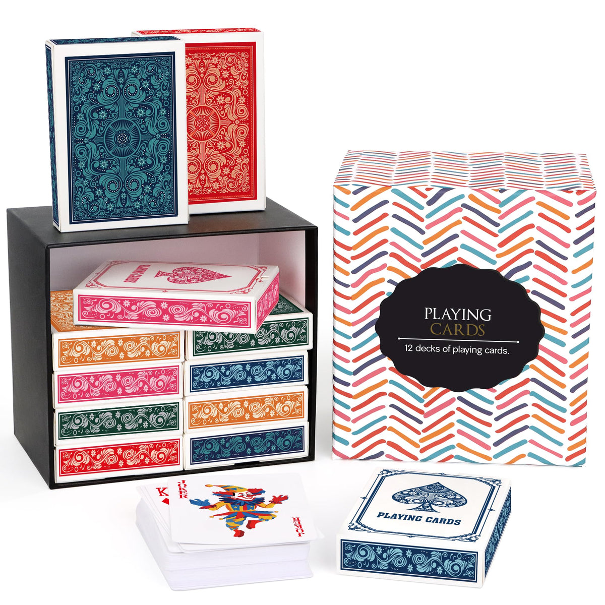 Timenued playing cards with blue back ideal for family nights and easy shuffles.