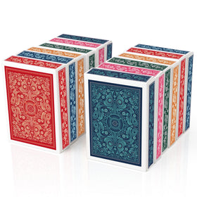 Timenued playing cards with red back ideal for party games and quick color coding.