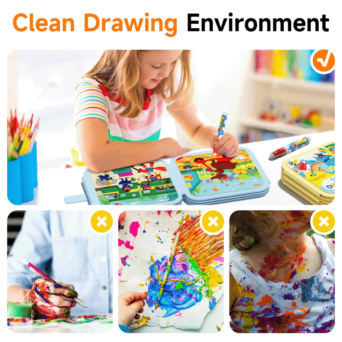 Timetome water painting book page reveal shows colors instantly