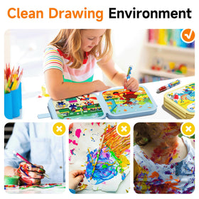 Timetome water painting book page reveal shows colors instantly