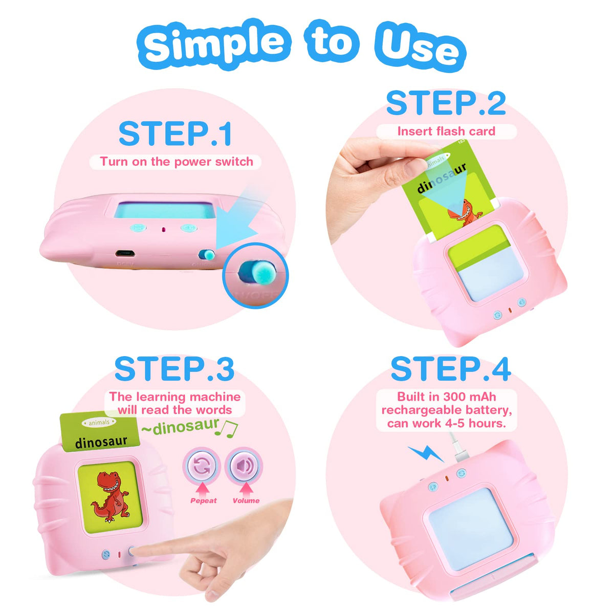 TimingSXD bilingual flashcards with animals and vehicles for vocabulary during pretend play