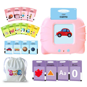 TimingSXD bilingual flashcards featuring letters and numbers for early literacy practice