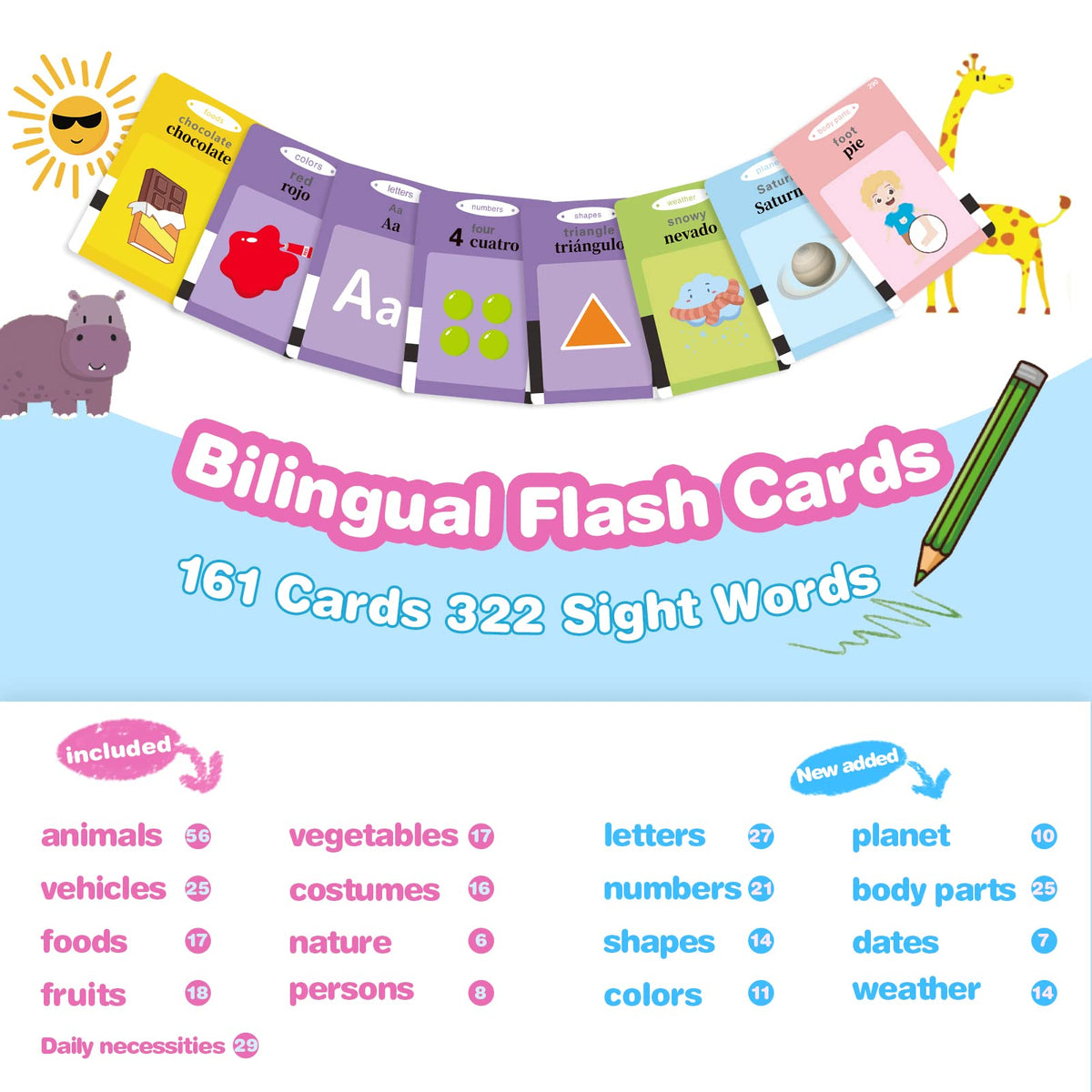 TimingSXD Spanish-English flashcards present numbers to support bilingual counting.